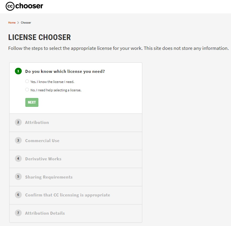 CC Licence Chooser BETA